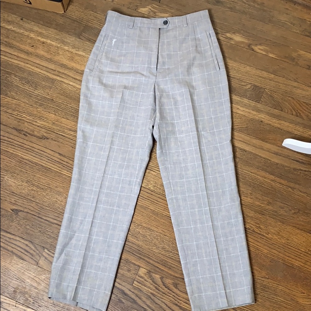 Golfino Plaid Golf Pants Trousers Grey Stretch